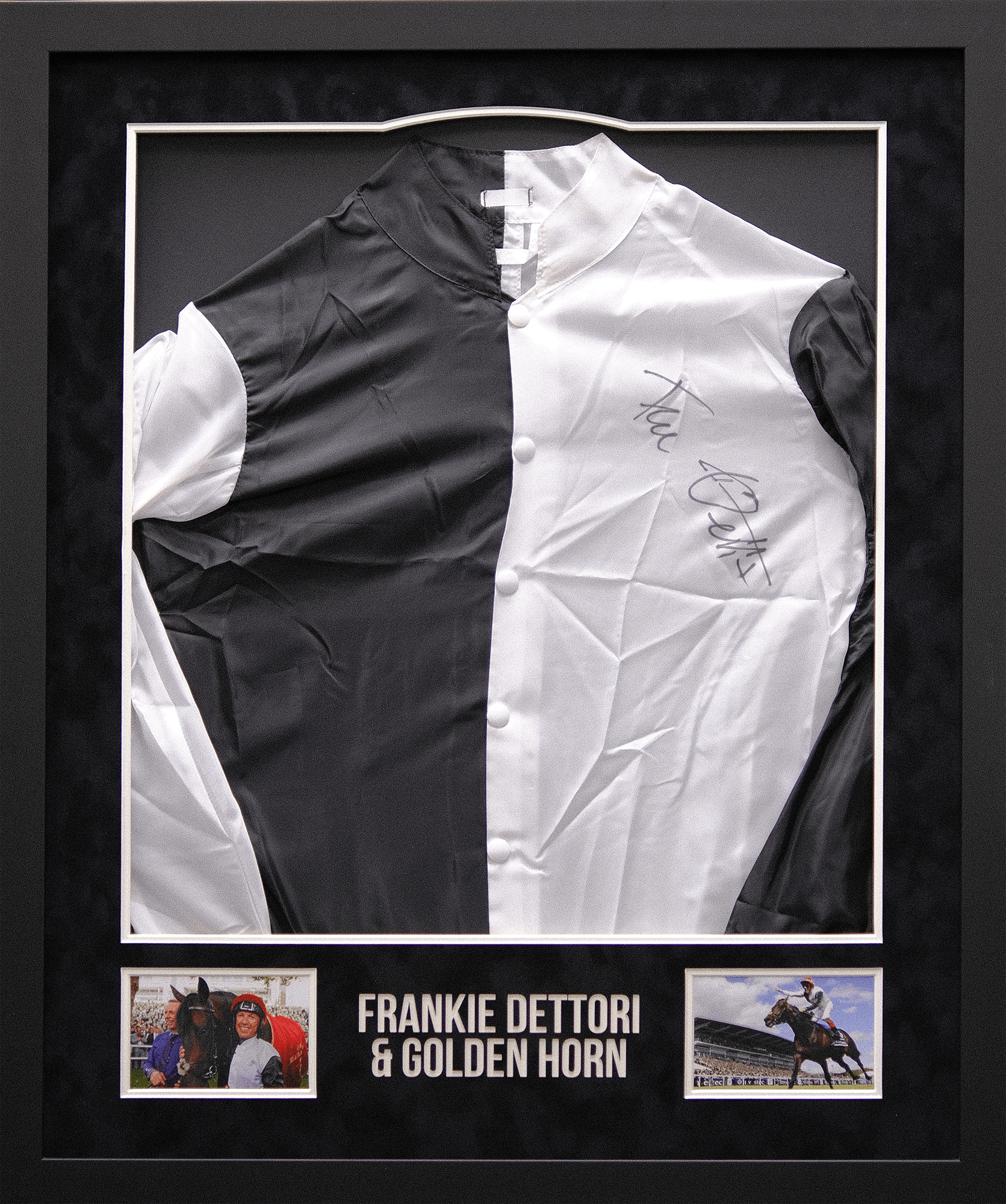 Frankie Dettori Signed Shirt Framed Display - Memorabilia Framers Shop